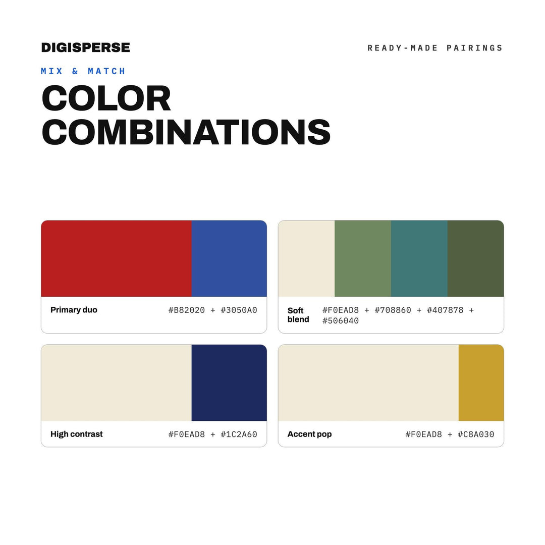 Americana Quilt Color Palette | 30 Colors | Hex RGB CMYK | Procreate Swatches + ASE | Digital Download