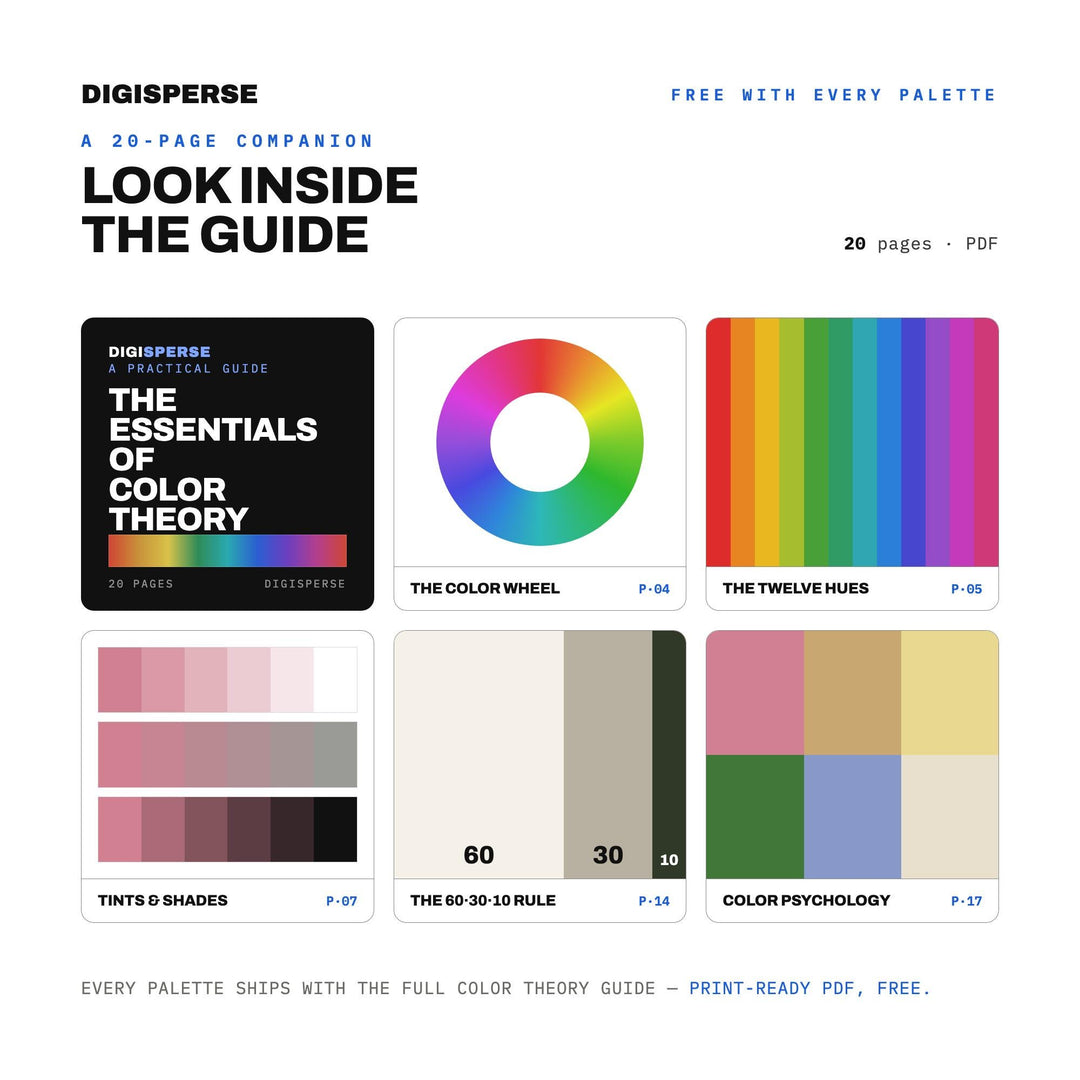 Regency Picnic Color Palette | 30 Colors | Hex RGB CMYK | Procreate Swatches + ASE | Digital Download