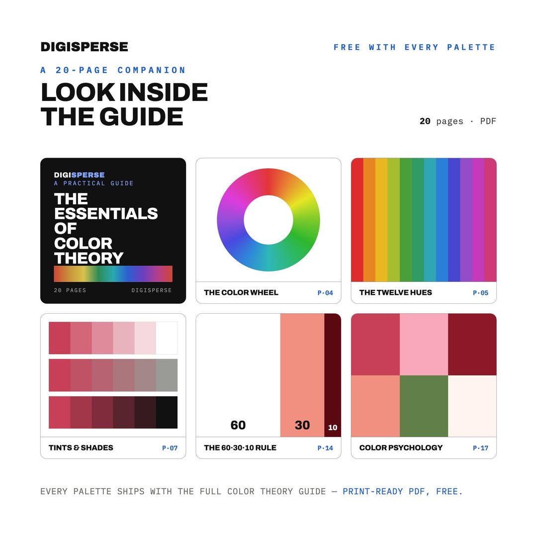 Rose Petal Tea Color Palette | 30 Colors | Hex RGB CMYK | Color Guide | Procreate Swatches + ASE | Digital Download