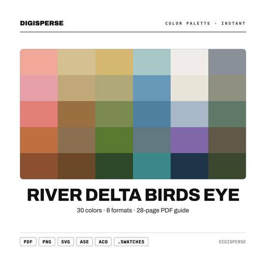 River Delta Birds Eye color palette — main preview