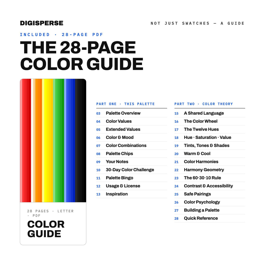 Retro Cartoon Color Palette | 30 Procreate Swatches, HEX, RGB, CMYK (Digital Download)