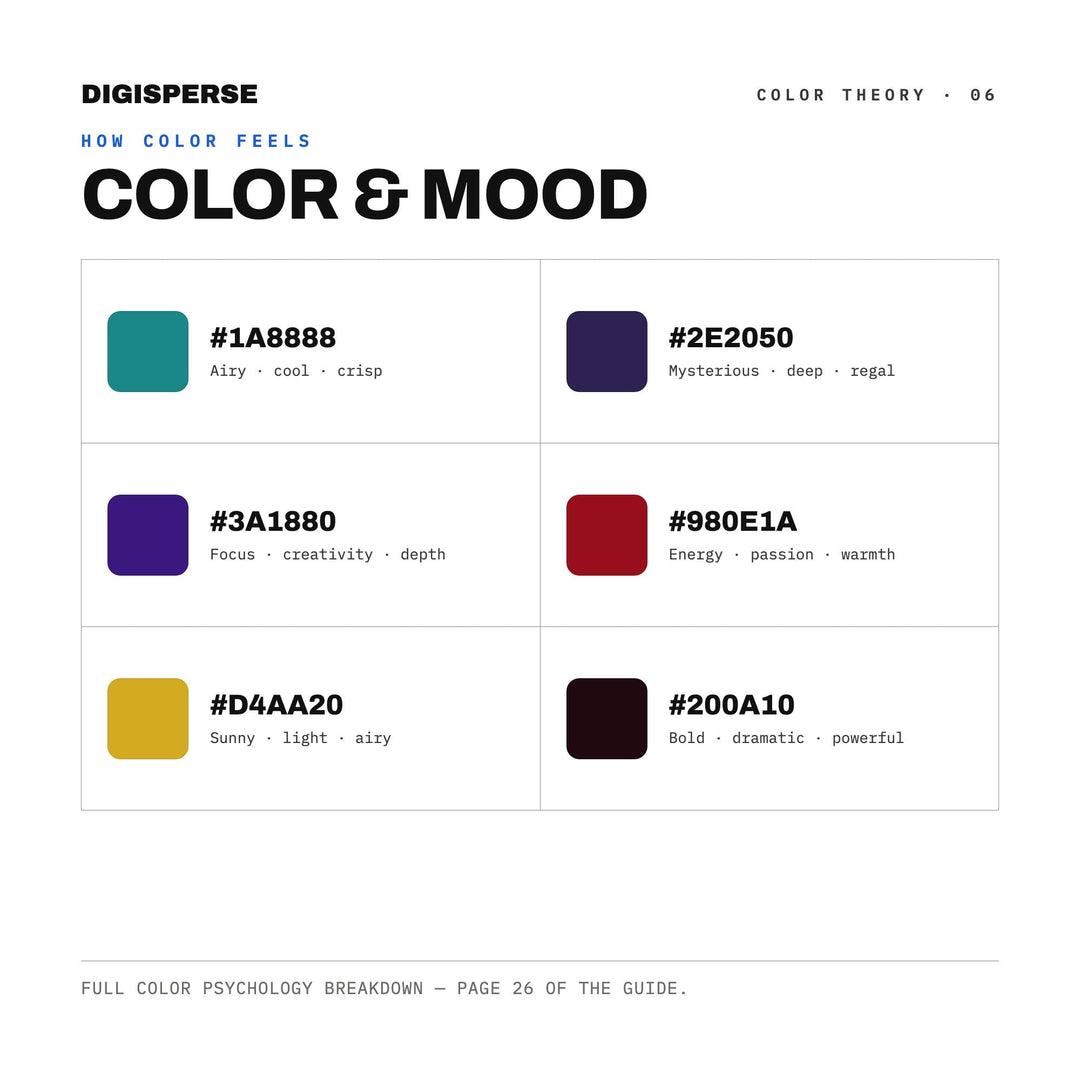 Tarot Card Spread Color Palette | 30 Mystical Colors (Digital Download)