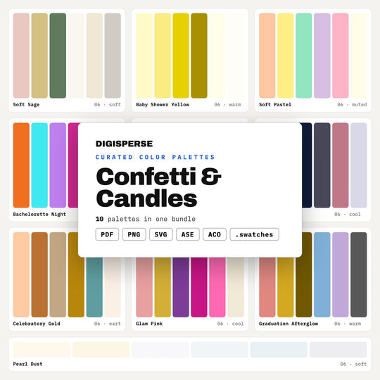 Confetti & Candles digital bundle — main preview