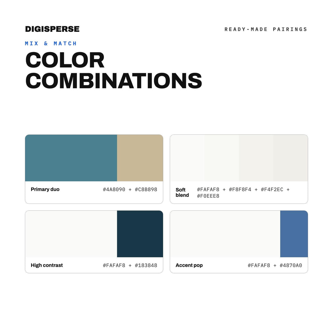 Dead Sea Salt Flat Color Palette | 30 Colors | Hex RGB CMYK | Color Guide | Procreate Swatches + ASE | Digital Download