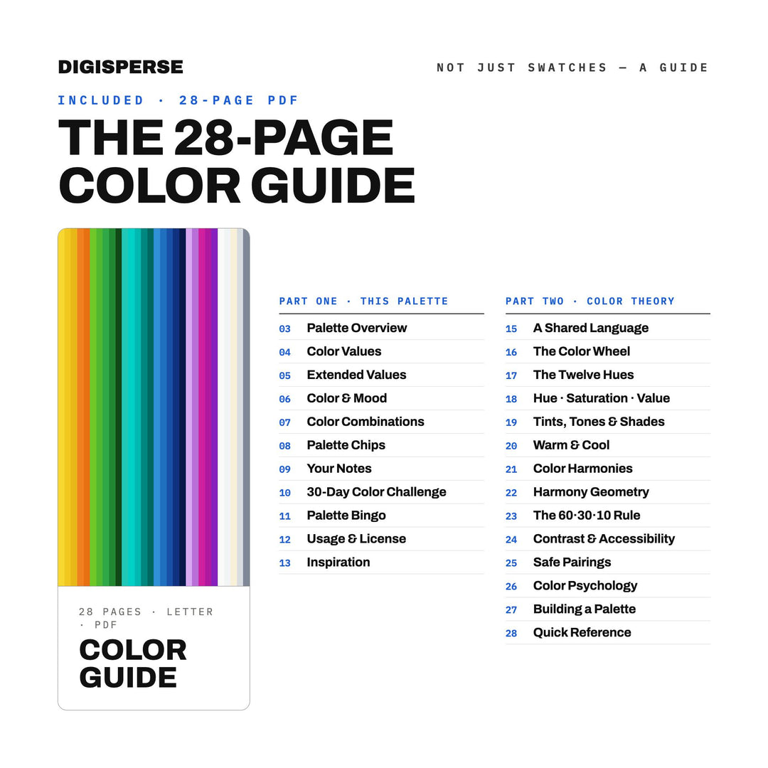 Bright Playful Color Palette for Whimsical Kids Art and Inquisitive Branding, 30 Curious Wonder Hues, Procreate Swatches, Hex Codes