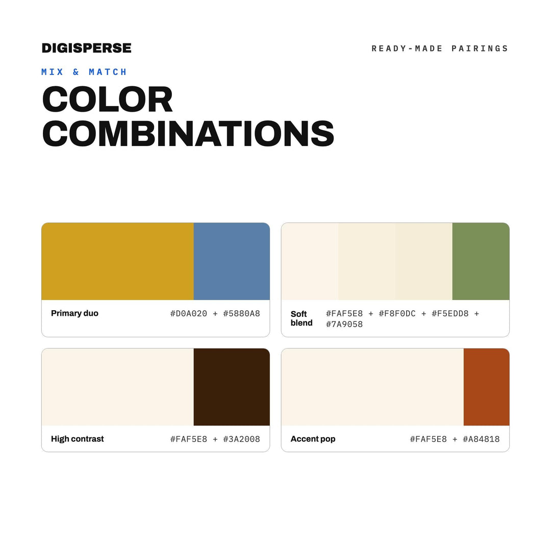 Indie Folk Color Palette | 30 Warm Earthy Tones (Procreate, ASE, PDF)