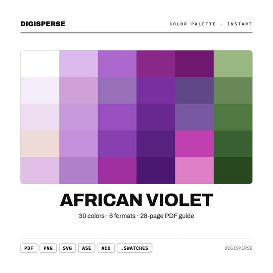 African Violet color palette — main preview