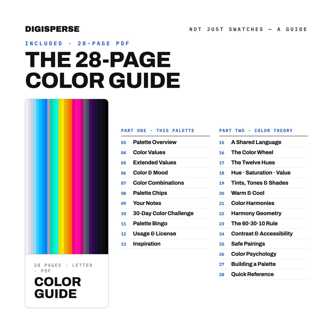 Cyberpunk Color Palette | 30 Colors | Hex RGB CMYK | Color Guide | Procreate Swatches + ASE | Digital Download