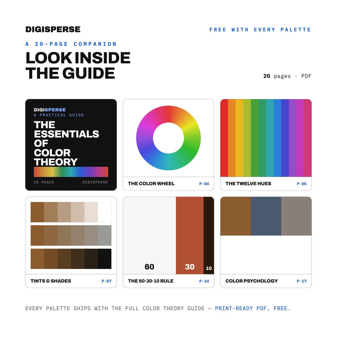 Digital Nomad Cafe Color Palette | 30 Procreate Swatches, ASE (Digital Download)