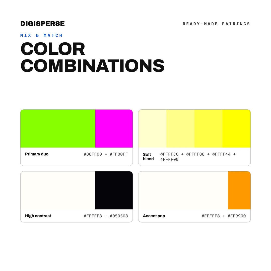 Rave Culture Color Palette | 30 Colors | Hex RGB CMYK | Color Guide | Procreate Swatches + ASE | Digital Download
