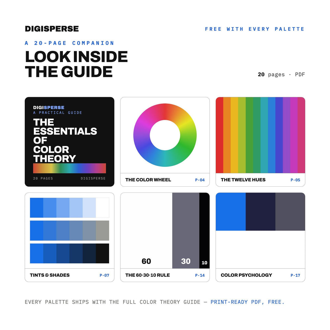 Tech Noir Color Palette | 30 Colors | Hex RGB CMYK | Procreate Swatches + ASE | Digital Download