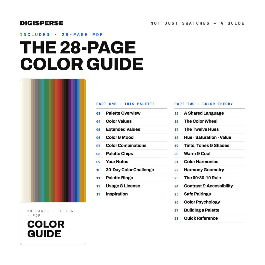 Greco-Roman Color Palette | 30 Colors, Hex, RGB, CMYK (Digital Download)