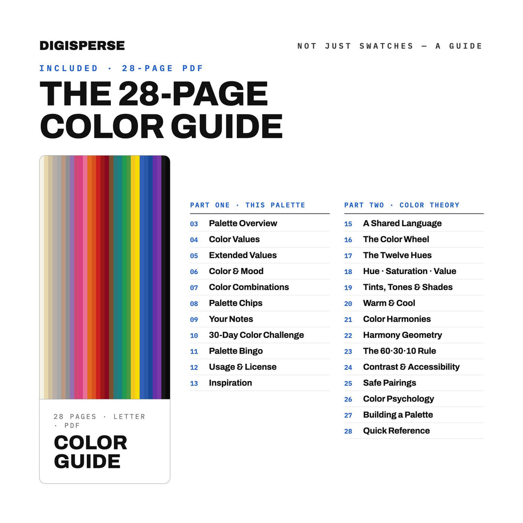 Absurd Collage Color Palette for Anti Art Zine Design and Punk Branding, 30 Dada Chaos Hues, Procreate Swatches, Hex Codes