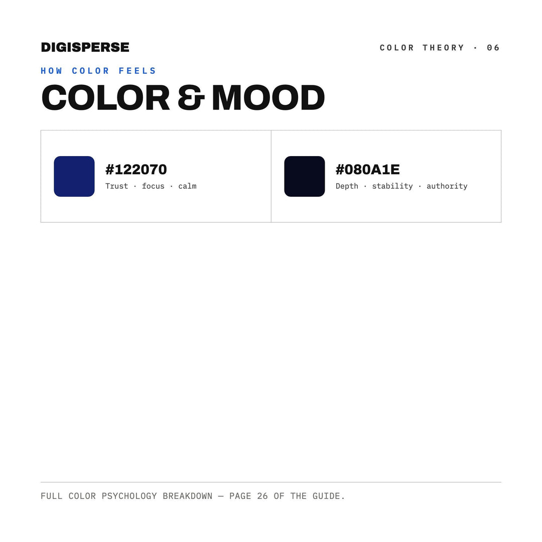 Midnight Blue Color Palette | 30 Hex RGB CMYK Swatches (Digital Download)