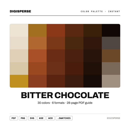 Bitter Chocolate color palette — main preview