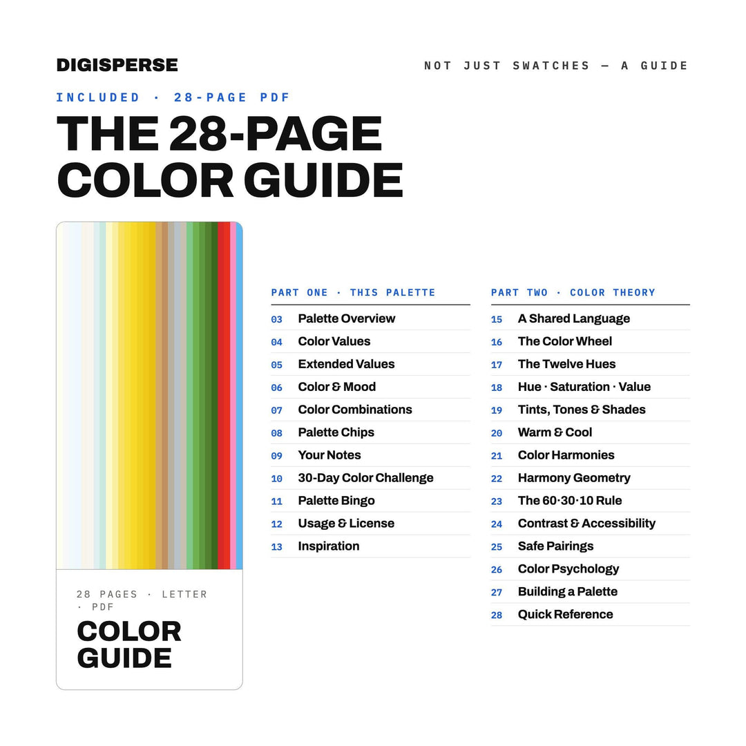 Lemonade Stand Color Palette | 30 Colors | Hex RGB CMYK | Procreate Swatches + ASE | Digital Download