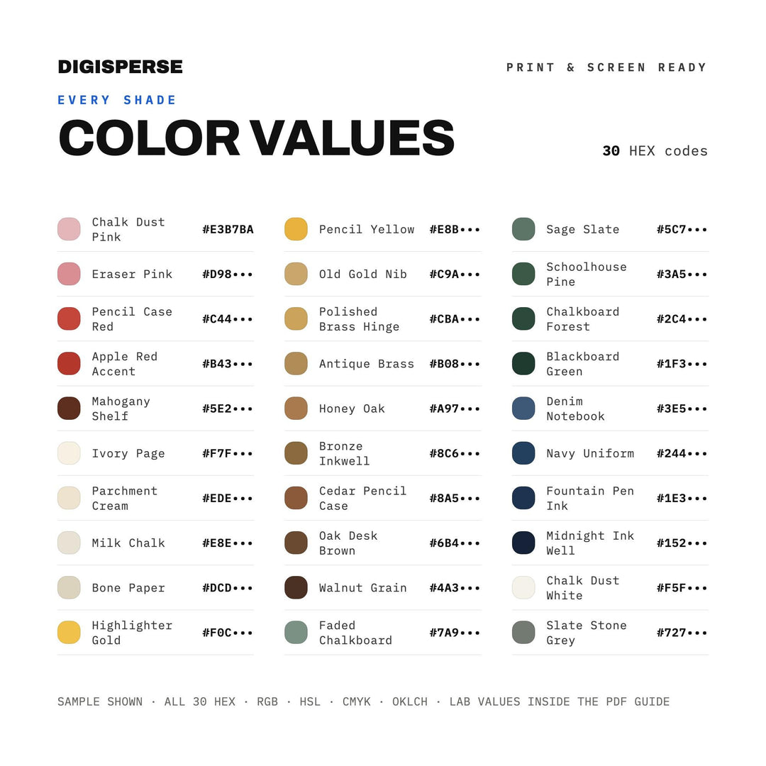 Chalkboard Schoolhouse color palette — preview image 4 of 21