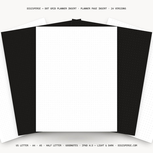 Dot Grid printable planner insert — main preview