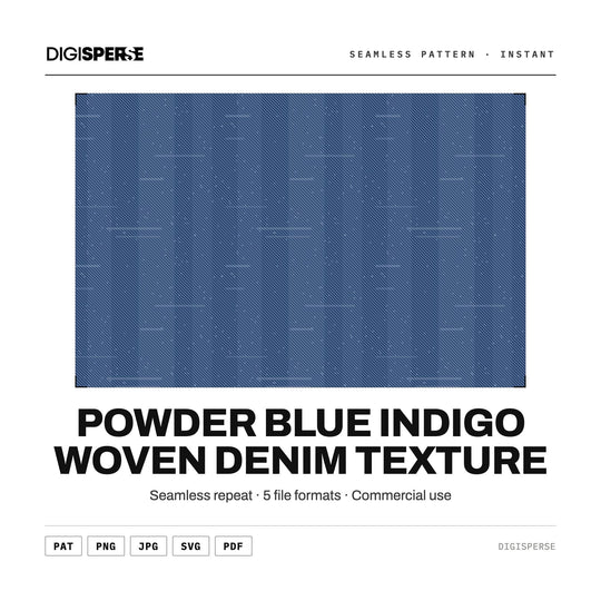 Powder Blue Indigo Woven Denim Texture seamless pattern set — main preview