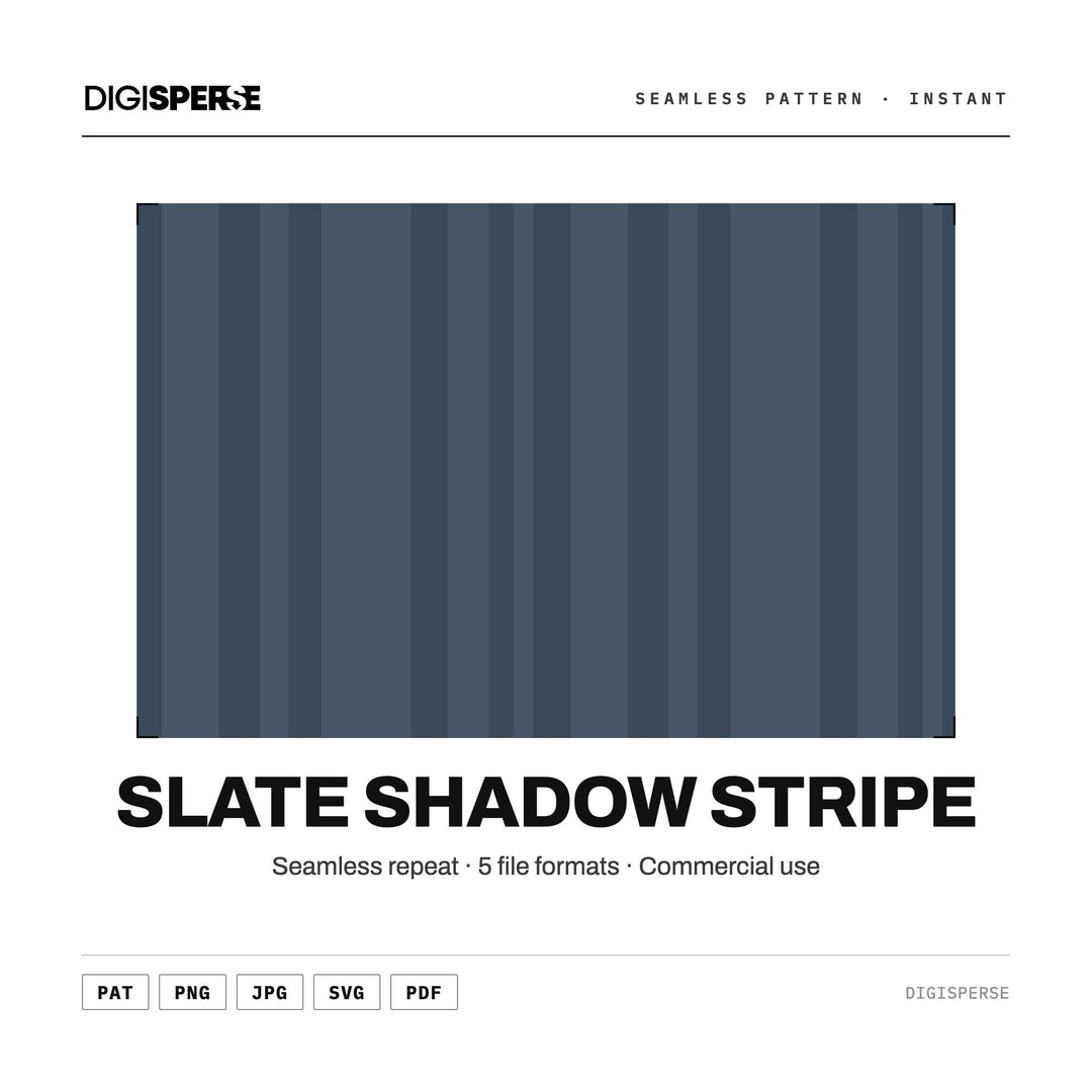 Seamless Pattern | Slate Shadow Stripe | Digital Paper Fabric Wallpaper | PNG SVG PDF