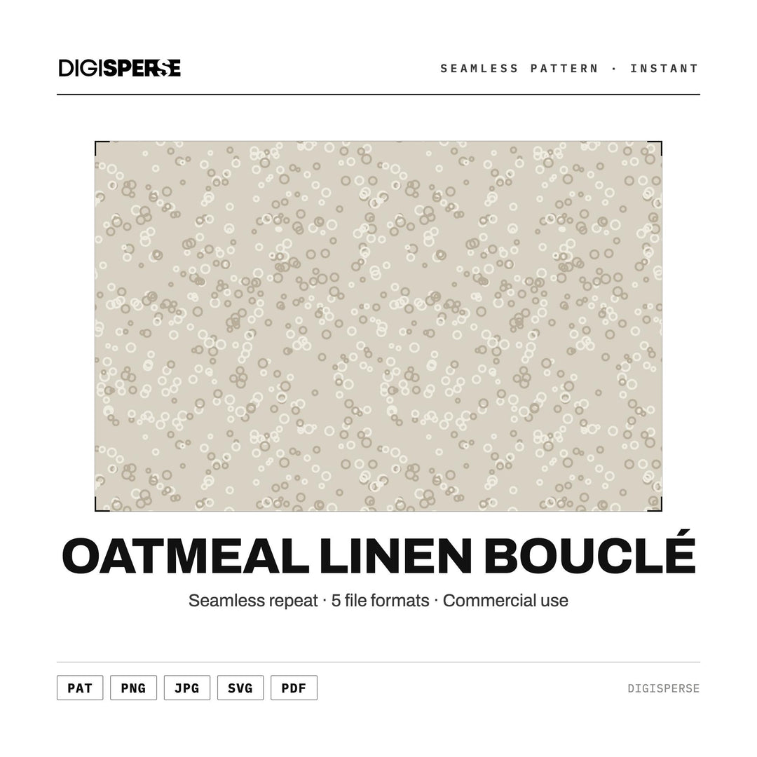 Surface Pattern Design | Oatmeal Linen Bouclé | Digital Paper Fabric Wallpaper