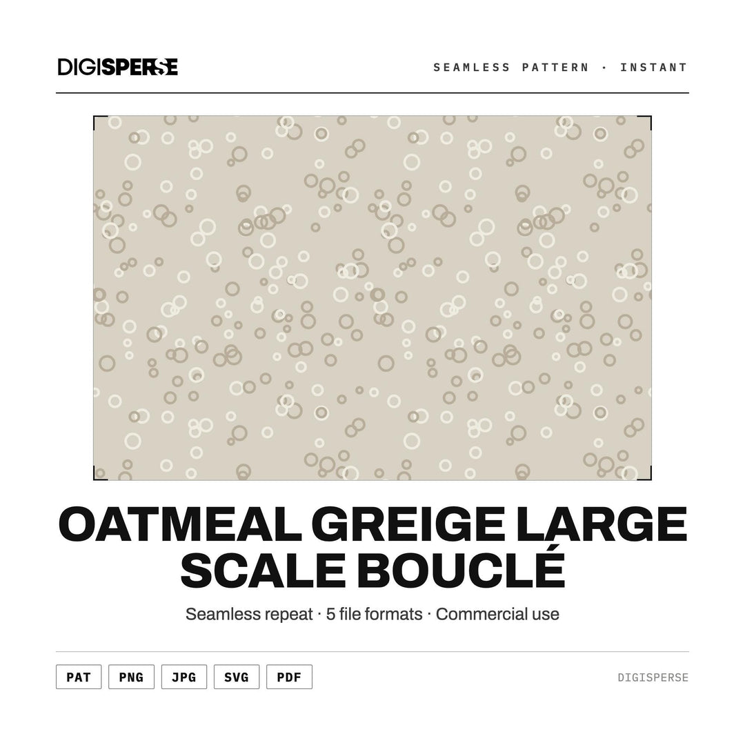 Surface Pattern Design | Oatmeal Greige Large Scale Bouclé | Digital Paper Fabric Wallpaper