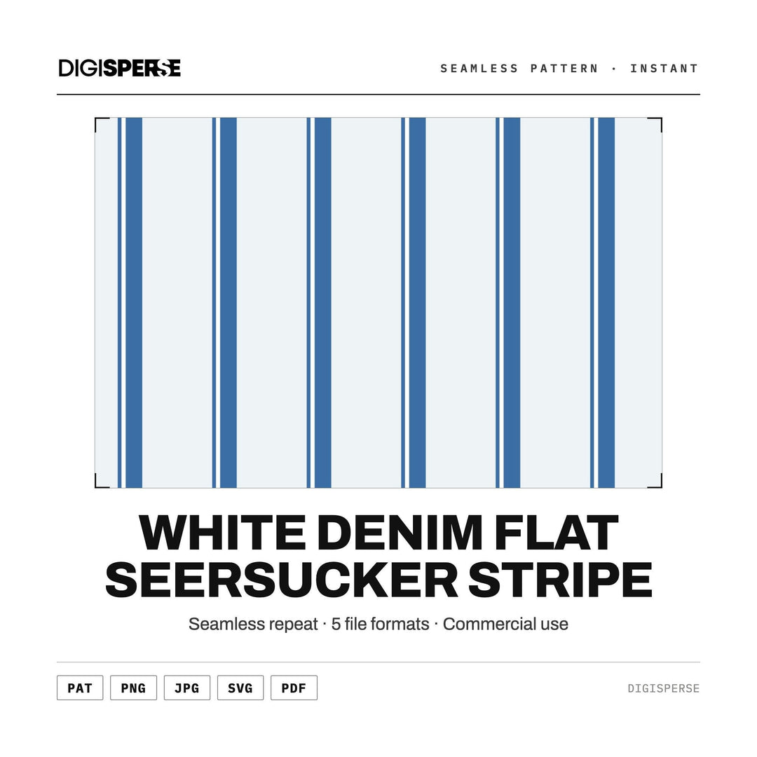 Seamless Pattern | White Denim Flat Seersucker Stripe | Digital Paper Fabric Wallpaper