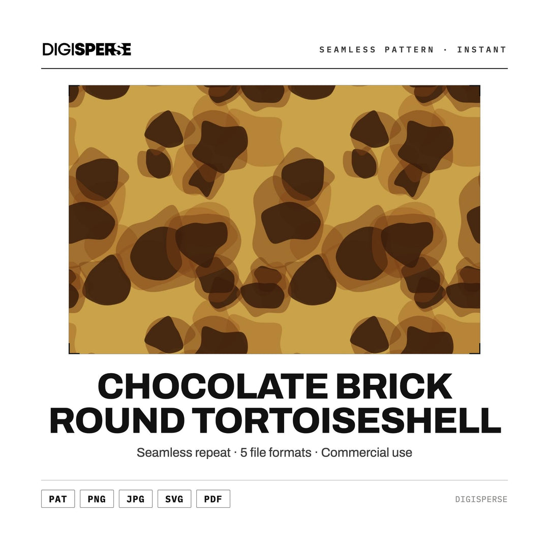 Seamless Pattern | Chocolate Brick Round Tortoiseshell | Digital Paper Fabric Wallpaper