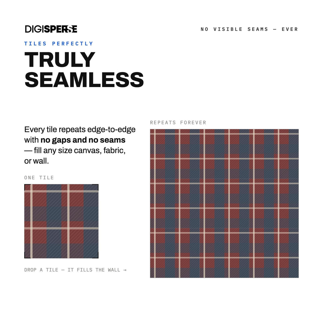 Slate Burgundy Flannel Plaid seamless pattern set — preview image 4 of 8