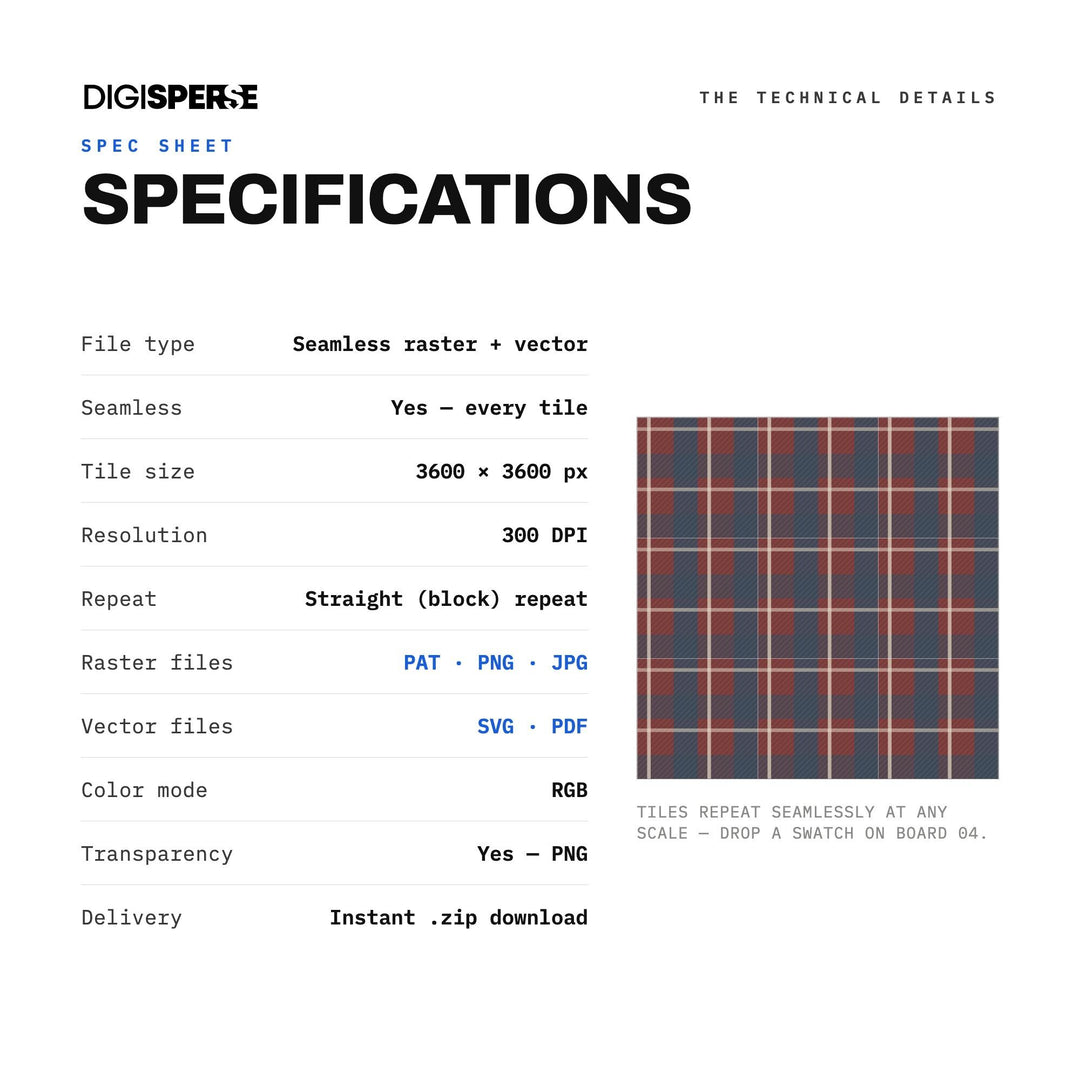 Slate Burgundy Flannel Plaid seamless pattern set — preview image 8 of 8