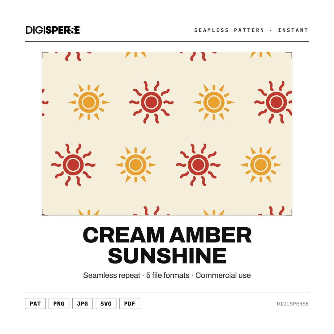Cream Amber Sunshine seamless pattern set — main preview
