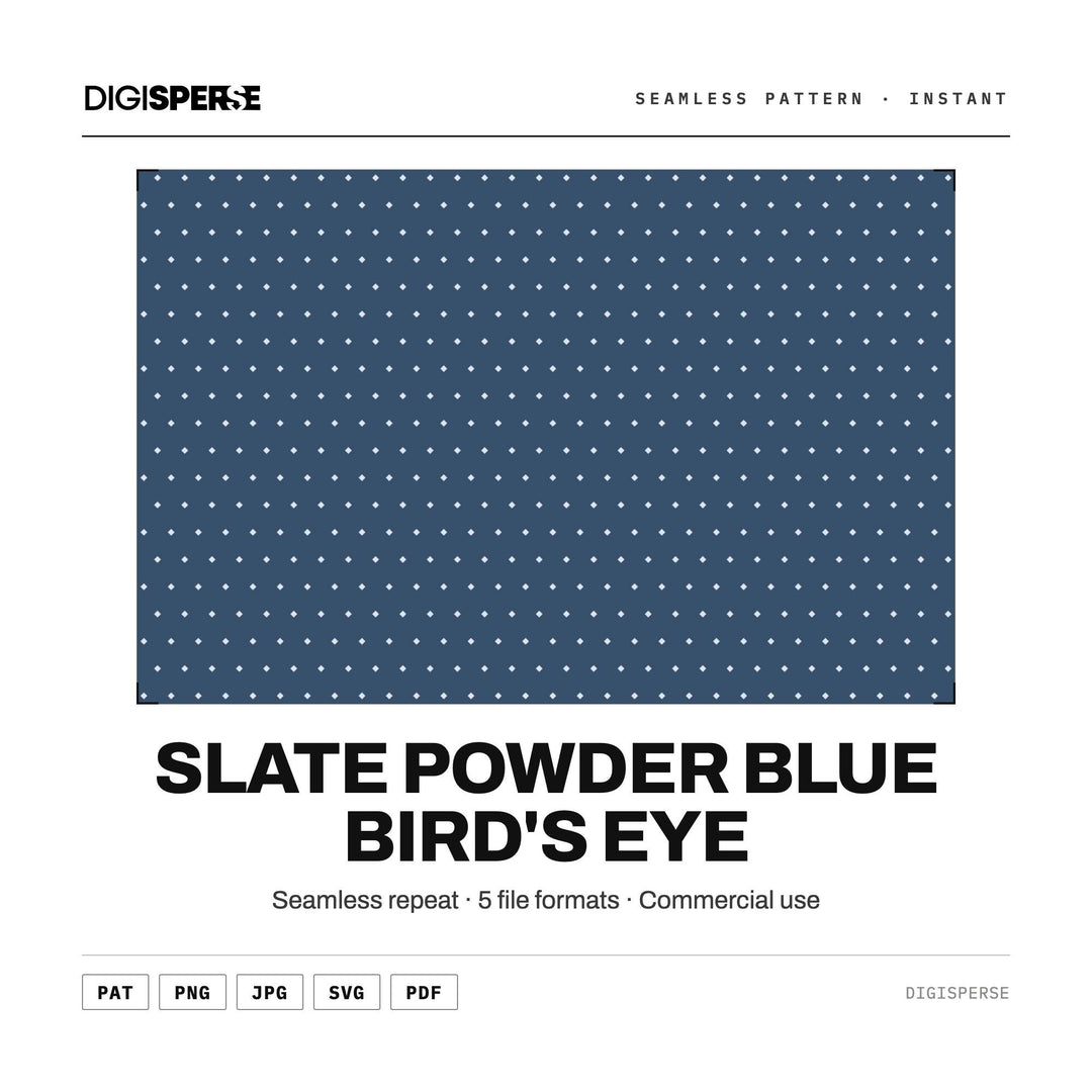 Surface Pattern Design | Slate Powder Blue Bird's Eye | Digital Paper Fabric Wallpaper