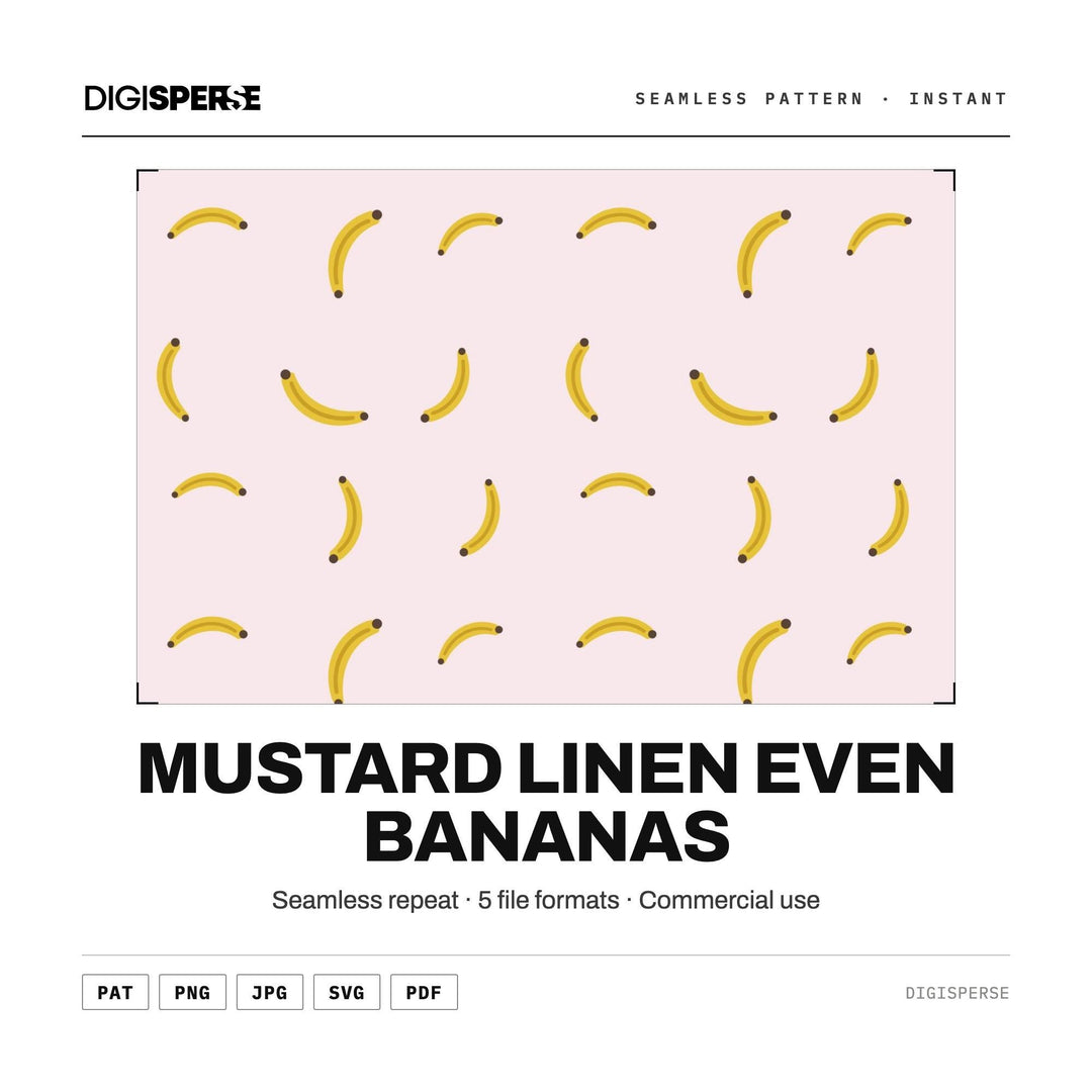 Digital Scrapbook Paper | Mustard Linen Even Bananas | Fabric Wallpaper | PNG SVG PDF