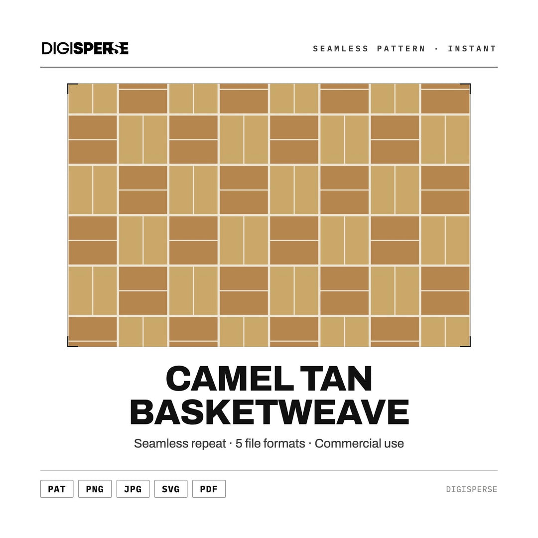 Surface Pattern Design | Camel Tan Basketweave | Digital Paper Fabric Wallpaper