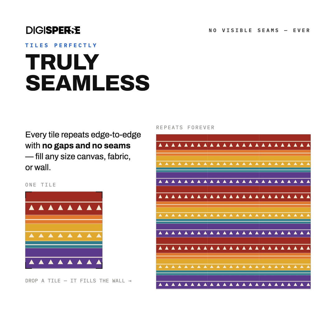 Surface Pattern Design | Crimson Marigold Varied Serape Bands | Digital Paper Fabric Wallpaper