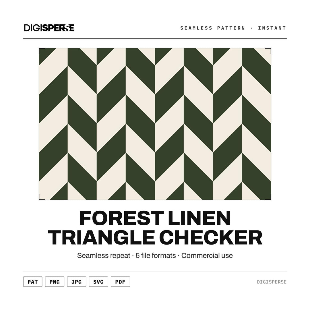 Seamless Pattern Svg | Forest Linen Triangle Checker | Digital Paper Fabric Wallpaper