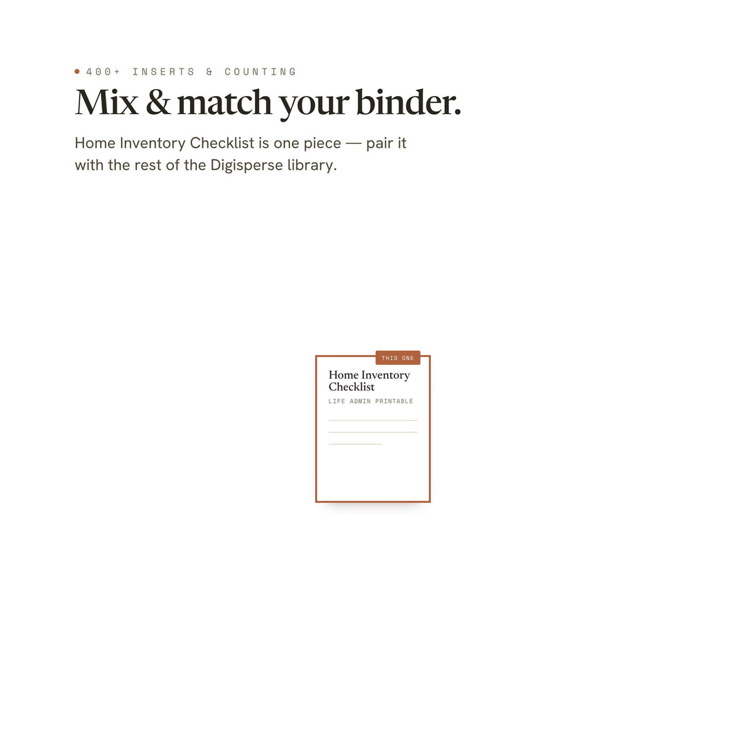 Life Admin Printable | Home Inventory Checklist | GoodNotes + iPad PDF | Instant Download
