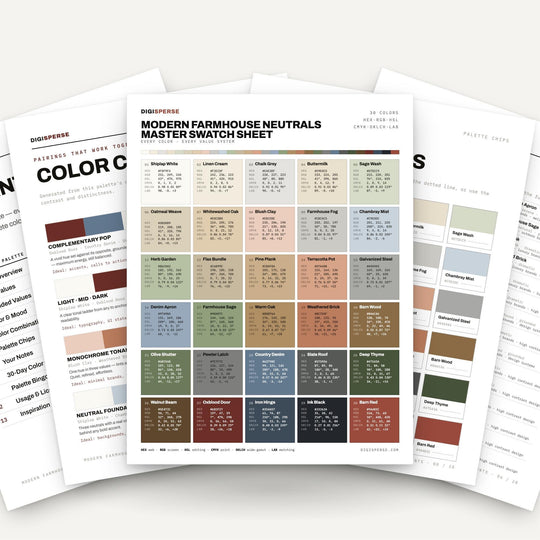 Modern Farmhouse Neutrals color palette — main preview