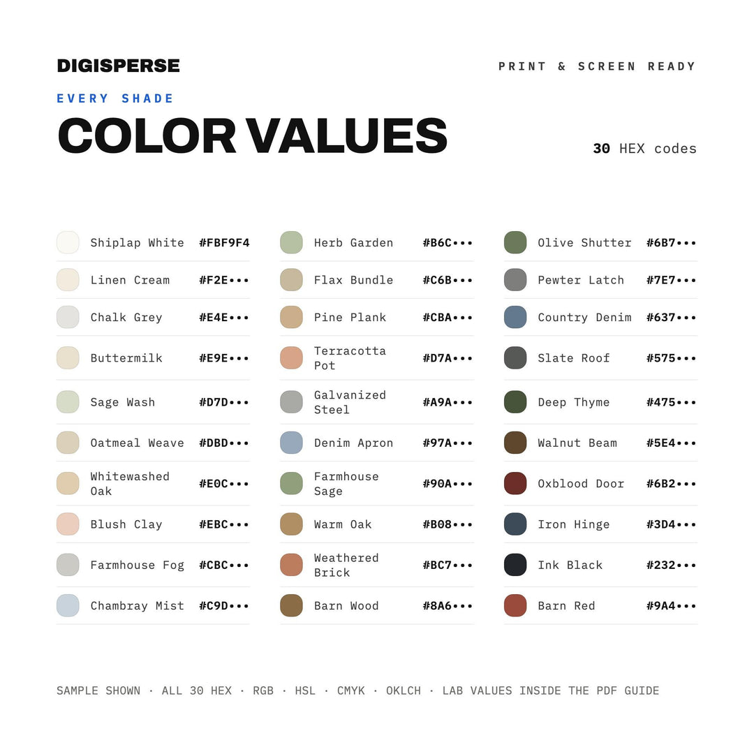 Modern Farmhouse Neutrals color palette — preview image 3 of 20