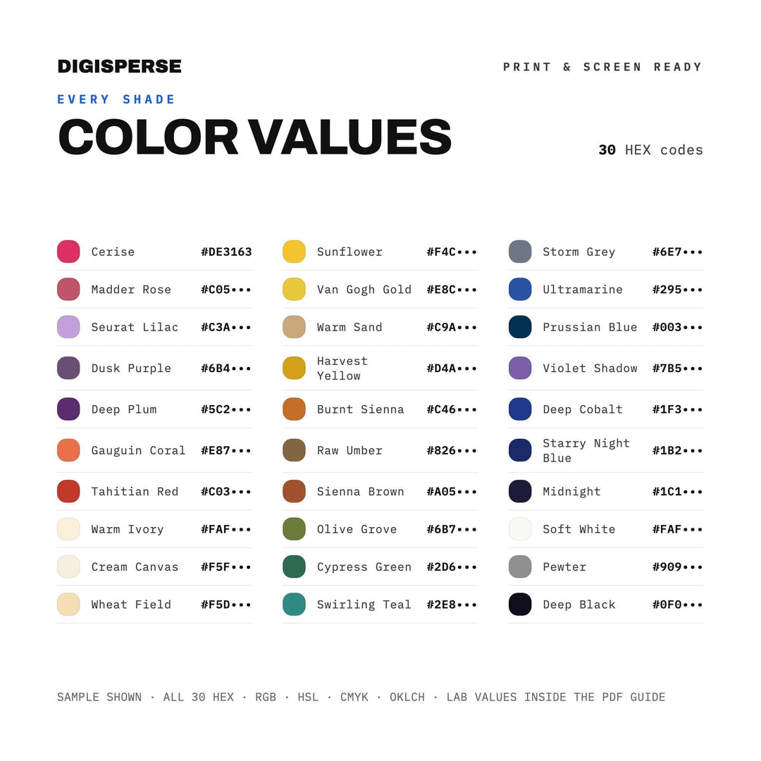 Post-Impressionism color palette — preview image 3 of 20