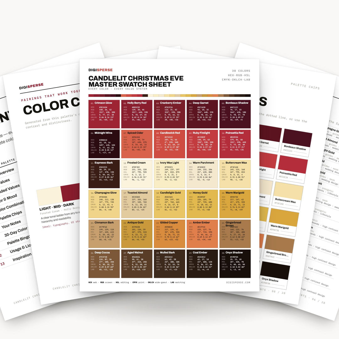 Candlelit Christmas Eve color palette — preview image 4 of 23