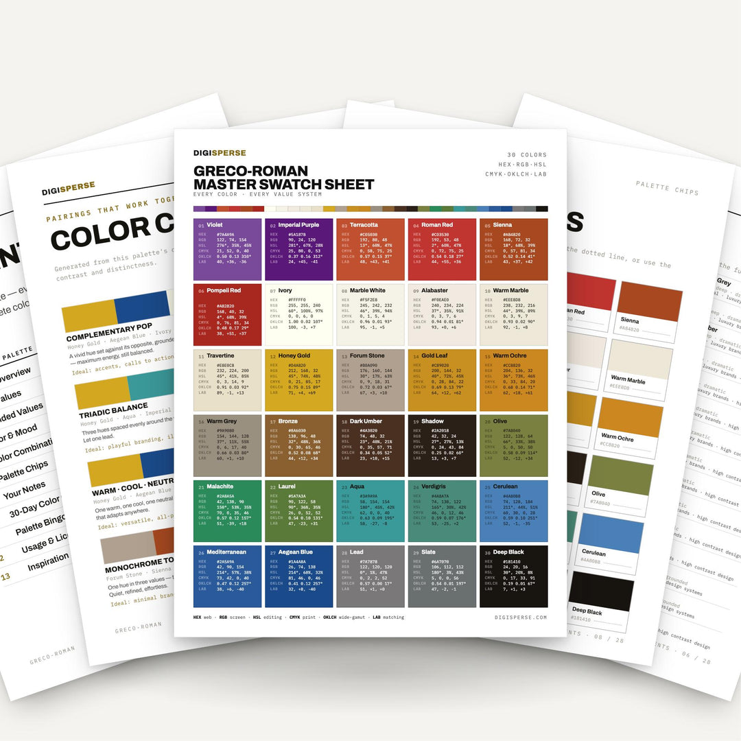 Greco-Roman color palette — main preview