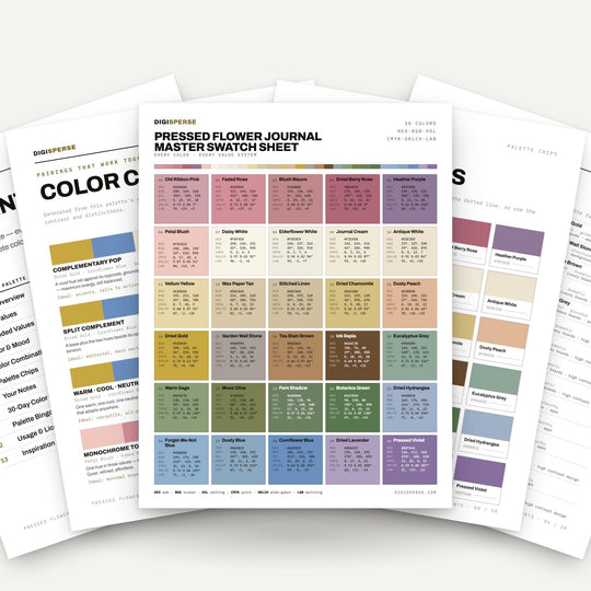 Pressed Flower Journal color palette — main preview