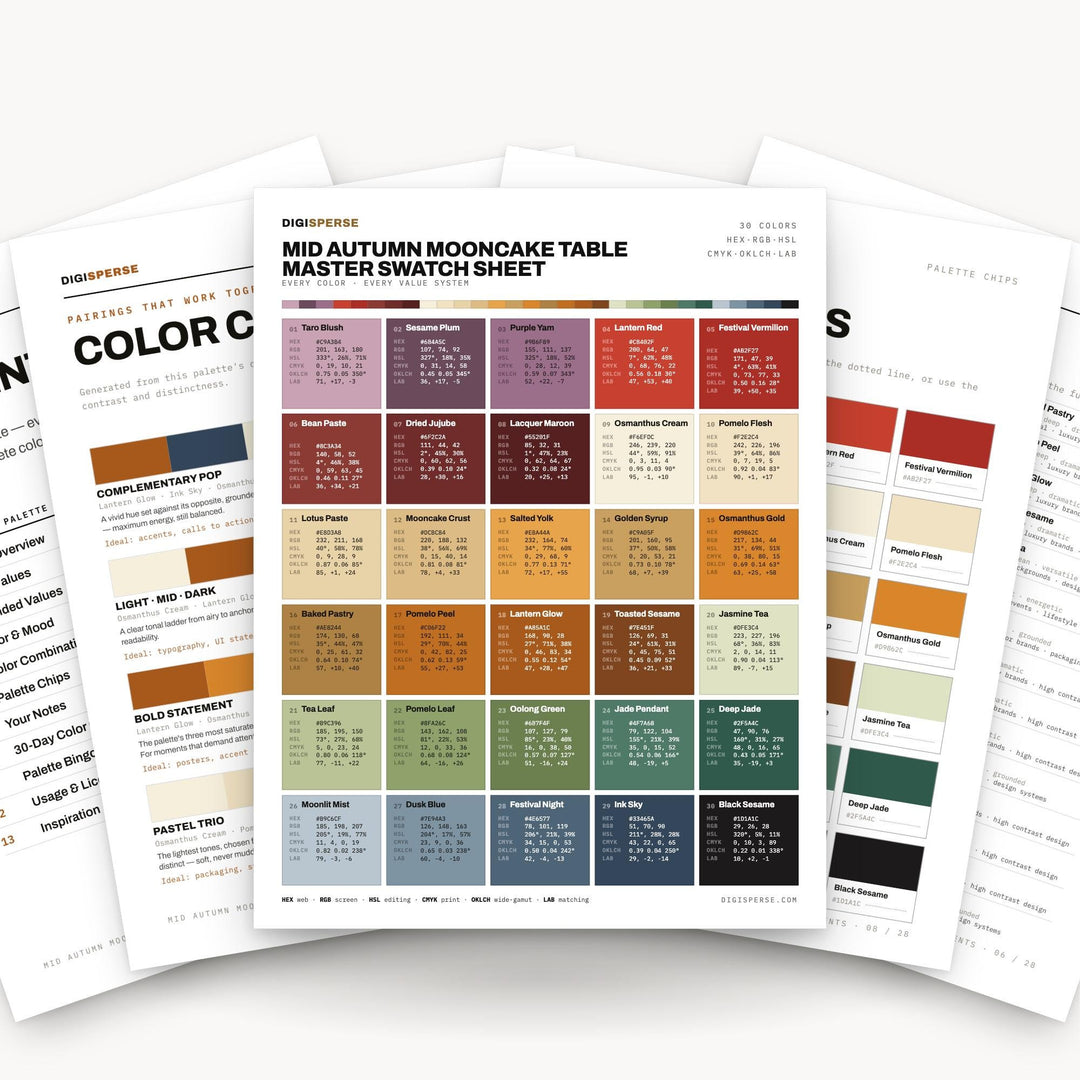 Mid Autumn Mooncake Table color palette — preview image 4 of 23