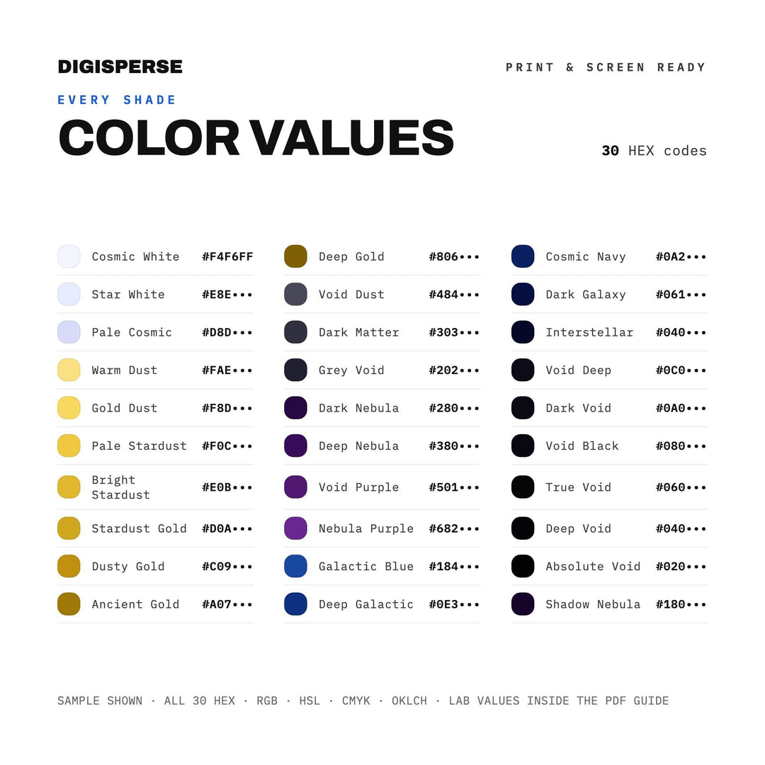 Void & Stardust color palette — preview image 3 of 20