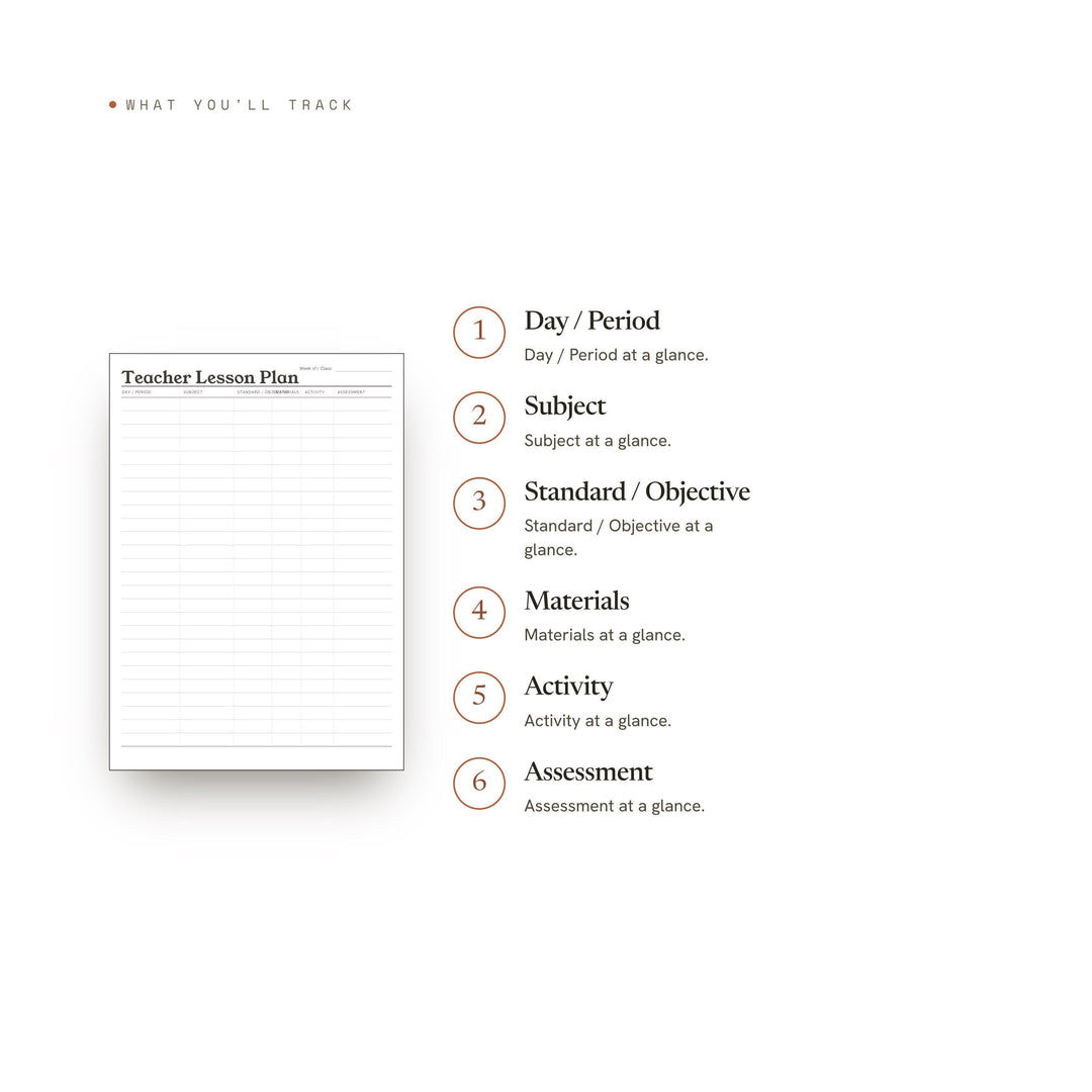 Teacher Lesson Plan printable planner insert — preview image 8 of 20