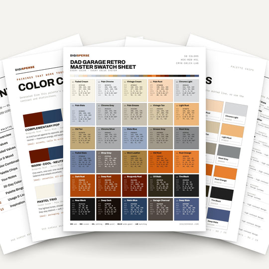 Dad Garage Retro color palette — main preview