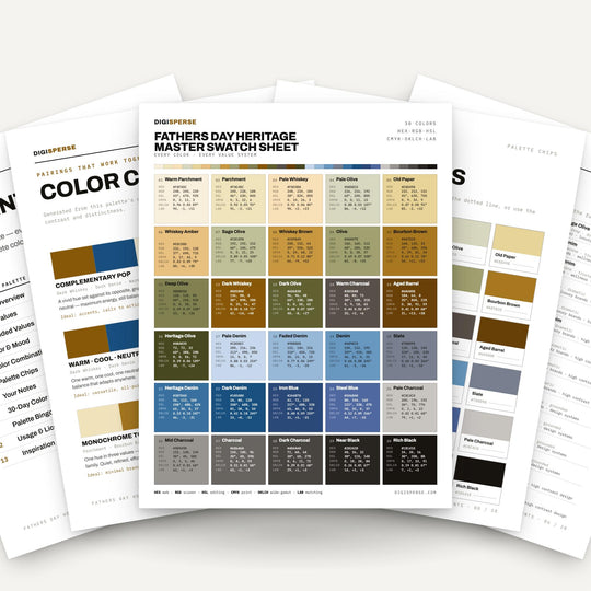 Fathers Day Heritage color palette — main preview