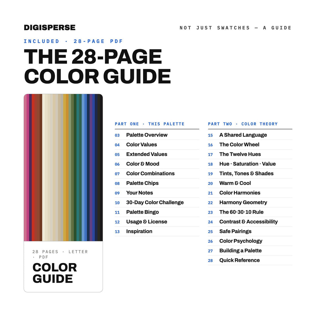 Bold Ink Color Palette for Linocut Block Print Art and Craft Studio Branding, 30 Hand Carved Hues, Procreate Swatches color