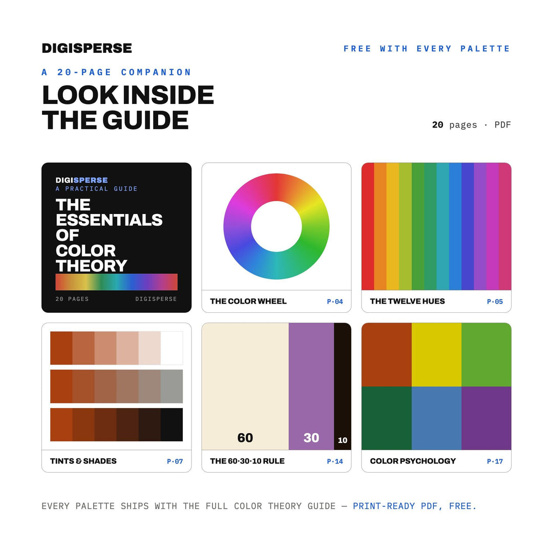 Retro Funk Color Palette for Groovy Poster Art and Music Branding, 30 Vibrant 70s Inspired Hues with Hex Codes, Procreate